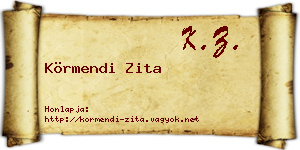 Körmendi Zita névjegykártya